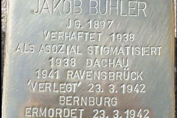 Stolperstein für Jakob Bühler vor Hauptstr. 53