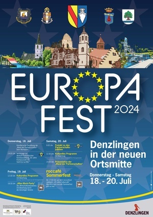 Plakat  fr das Europafest 2024 in Denzlingen