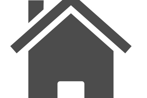 Grafik eines grauen Hauses auf wei&szlig;em Untergrund