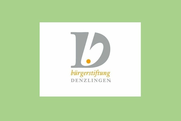 Logo der Bürgerstiftung Denzlingen auf grünem Untergrund