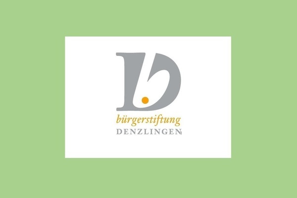 Logo der Bürgerstiftung Denlzingen auf grünem Hintergrund