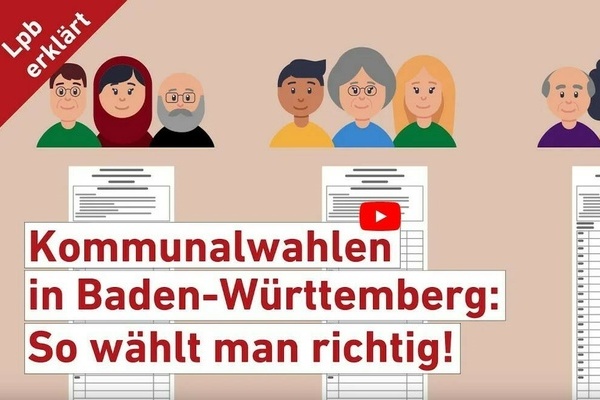Erklrfilm der Landeszentrale fr politische Bildung - Kommunalwahlen in Baden-Wrttemberg: So whlt man richtig!