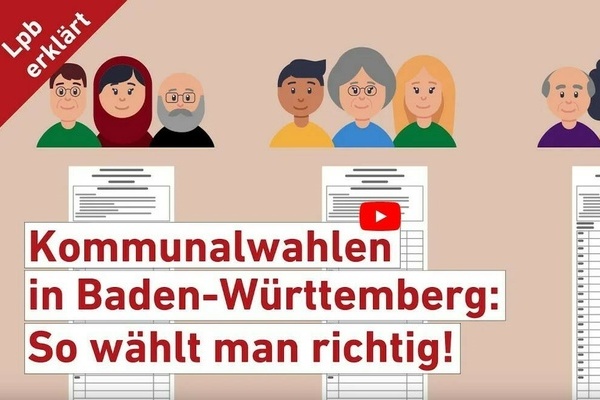 Erkl&auml;rfilm der Landeszentrale f&uuml;r politische Bildung - Kommunalwahlen in Baden-W&uuml;rttemberg: So w&auml;hlt man richtig!