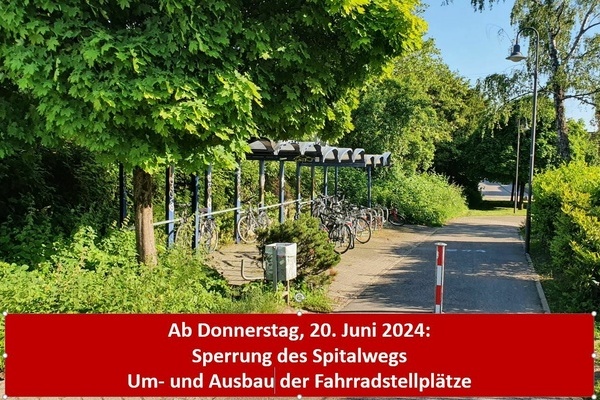 Spitalweg Denzlingen weie Schrift auf rotem Untergrund