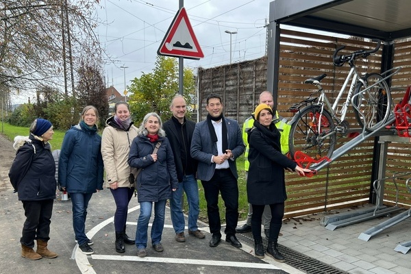 An der neuen Sammelschlie&szlig;anlage im Spitalweg, H&ouml;he Landecker Stra&szlig;e in Denzlingen