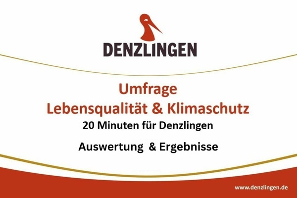 Ergebnisse der Brgerumfrage zu Lebensqualitt und Klimaschutz in Denzlingen