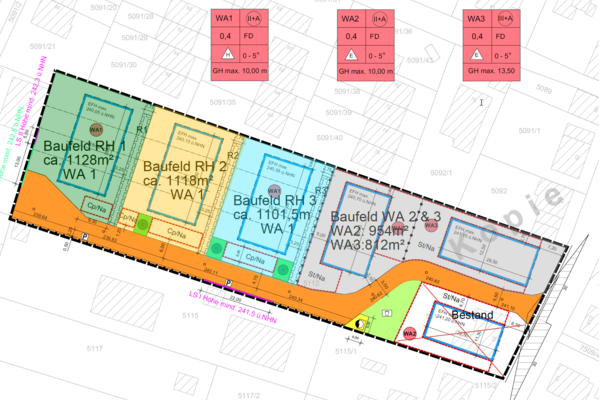 Lageplan Baugebiet Hinterm Hof