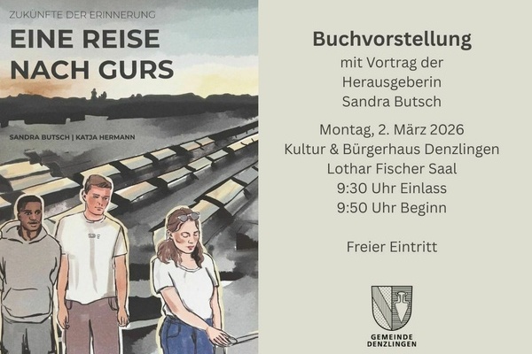 Eine Reise nach Gurs - Buchcover, grauer Hintergrund, schwarze Schrift