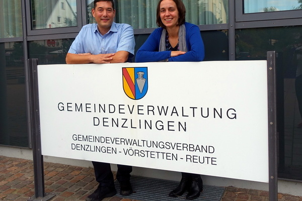 B&uuml;rgermeister Hollemann und Diana Str&auml;uber