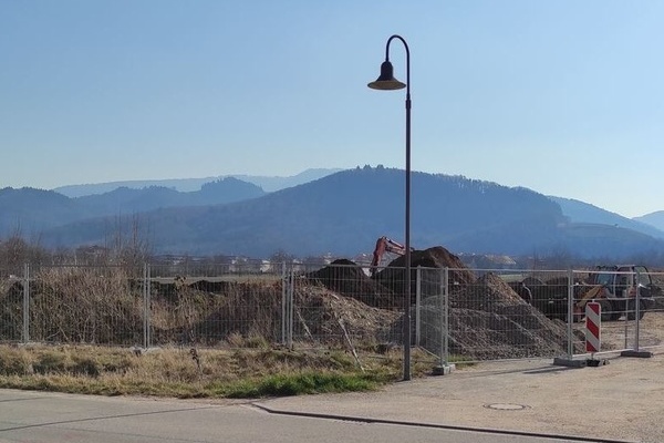 Absperrung in der Waldkircher Straße