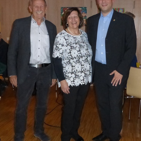 Gerhard Kiechle, Hannelore Lübben und Bürgermeister Markus Hollemann