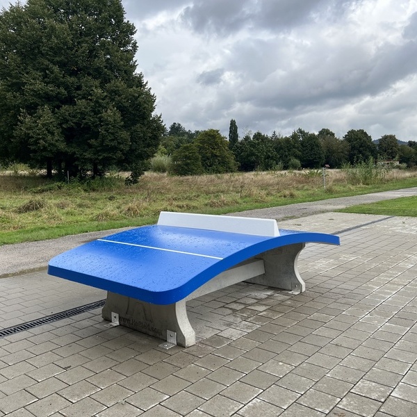 Der neue Teqball-Spieltisch beim Allwetter-Sportplatz im Stadtpark. Foto: M. Lackner, Gemeinde Denzlingen