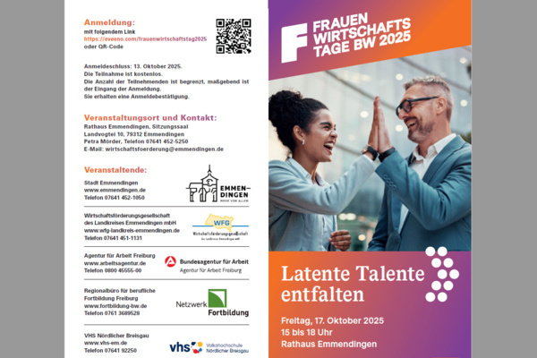 Fleyer Frauenwirtschaftstage BW 2025 Emmendingen - Latente Talente entfalten am Freitag 17.10.2025